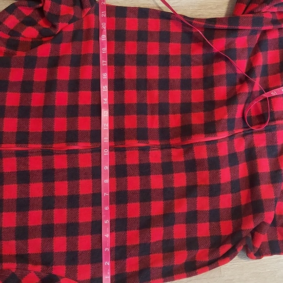 Two Red and Black Plaid Reindeer Hooded Onesies - Picture 3 of 6